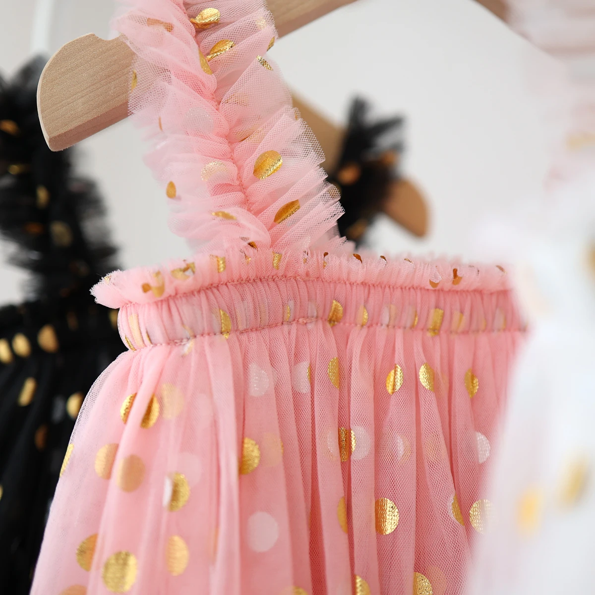 Baby Princess Dress 2024 Polka Dots 0-3 Years Little Girl Tulle Stripe Cotton Lining Toddler Tulle Summer Clothes Infant Frock