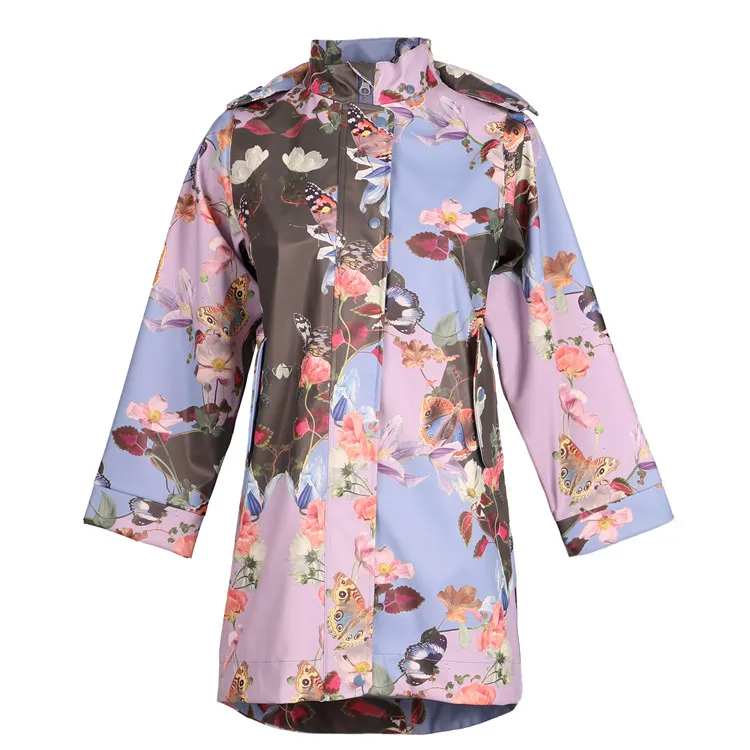 Fashion Polyurethane Raincoat Waterproof Rain Jacket PU Rain Wear Rainy Clothes Children Rain Coat Windproof Rainwear for Kids