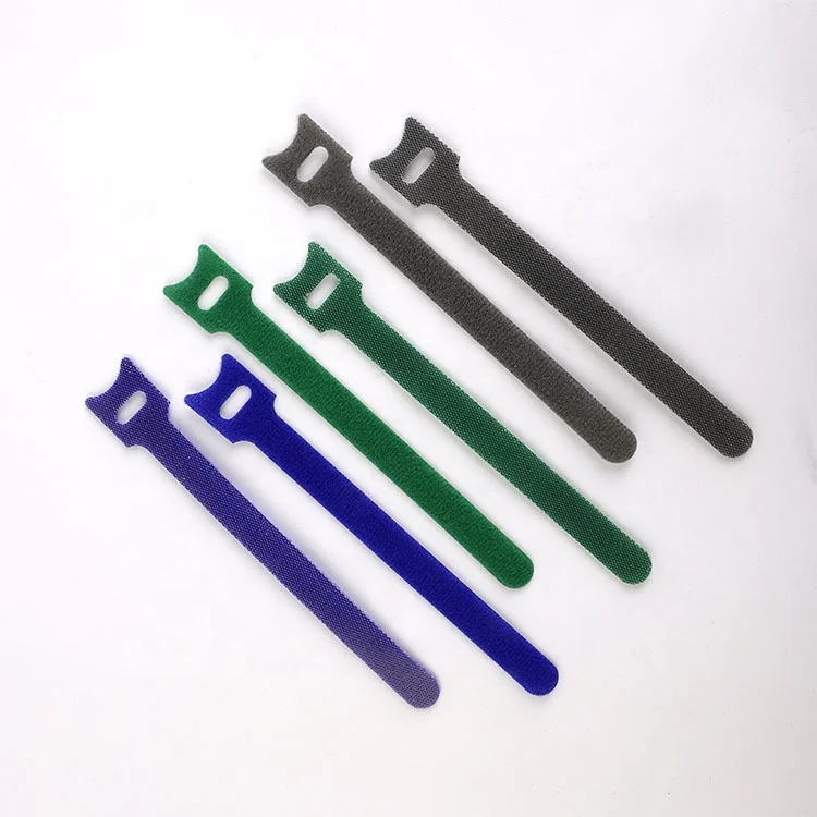 
custom hook and loop extension cord organizer hanger velcro strap cable reusable hook and loop cable ties 