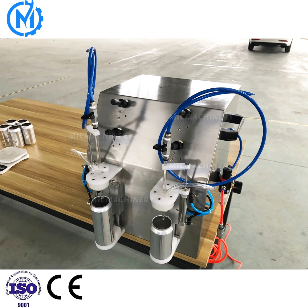 Semi-automatic small can sealer canning beer filling and sealing machine