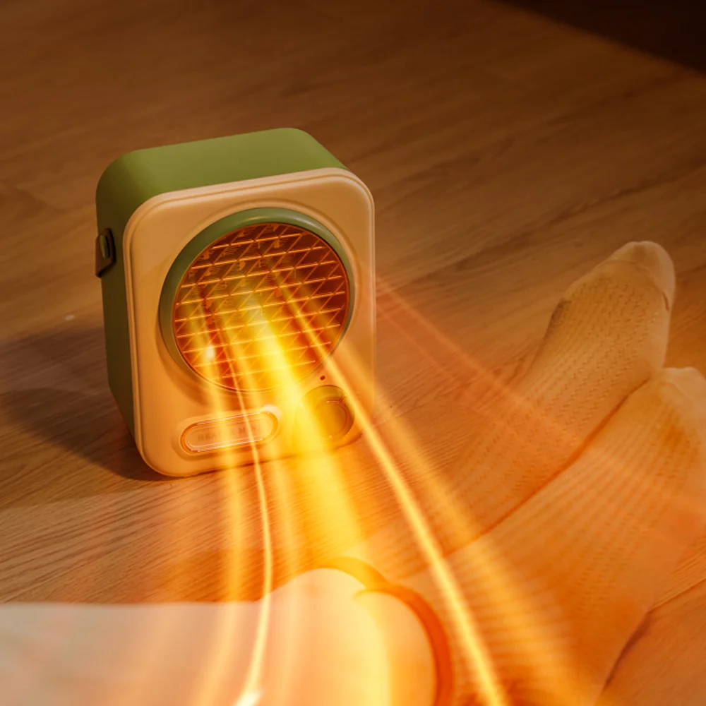 2023 new Customized Indoor desktop heater small household portable mini office heater 1000w PTC fast heating with handle