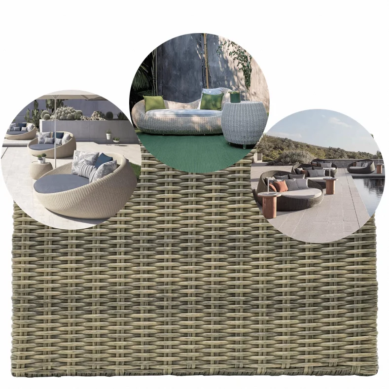 Rino Factory Wholesale Outdoor Furniture Lounge Wicker PE Weaving Roll Artificial Plastic Synthetic Rattan Strip Material