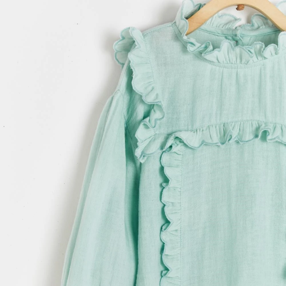 Hot sell kids clothing girls 100% cotton comfortable shirts lovely blouse for autumn