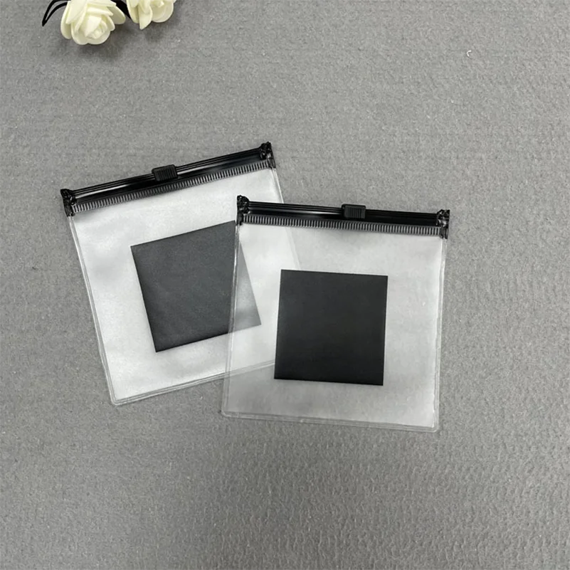 2022 wholesale fashion frosted zipper storage bags PVC reusable antioxidant jewelry and jade frosted packaging bags