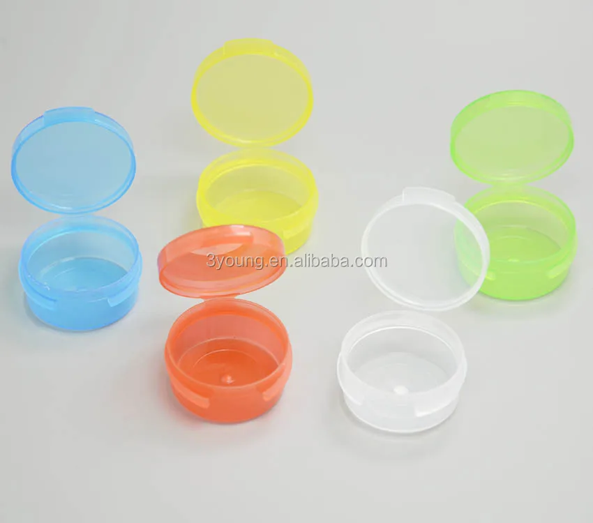 Professional China manufacturer  Food Grade plastic disposable   color hinged COSMETIC SAMPLING CONTAINER