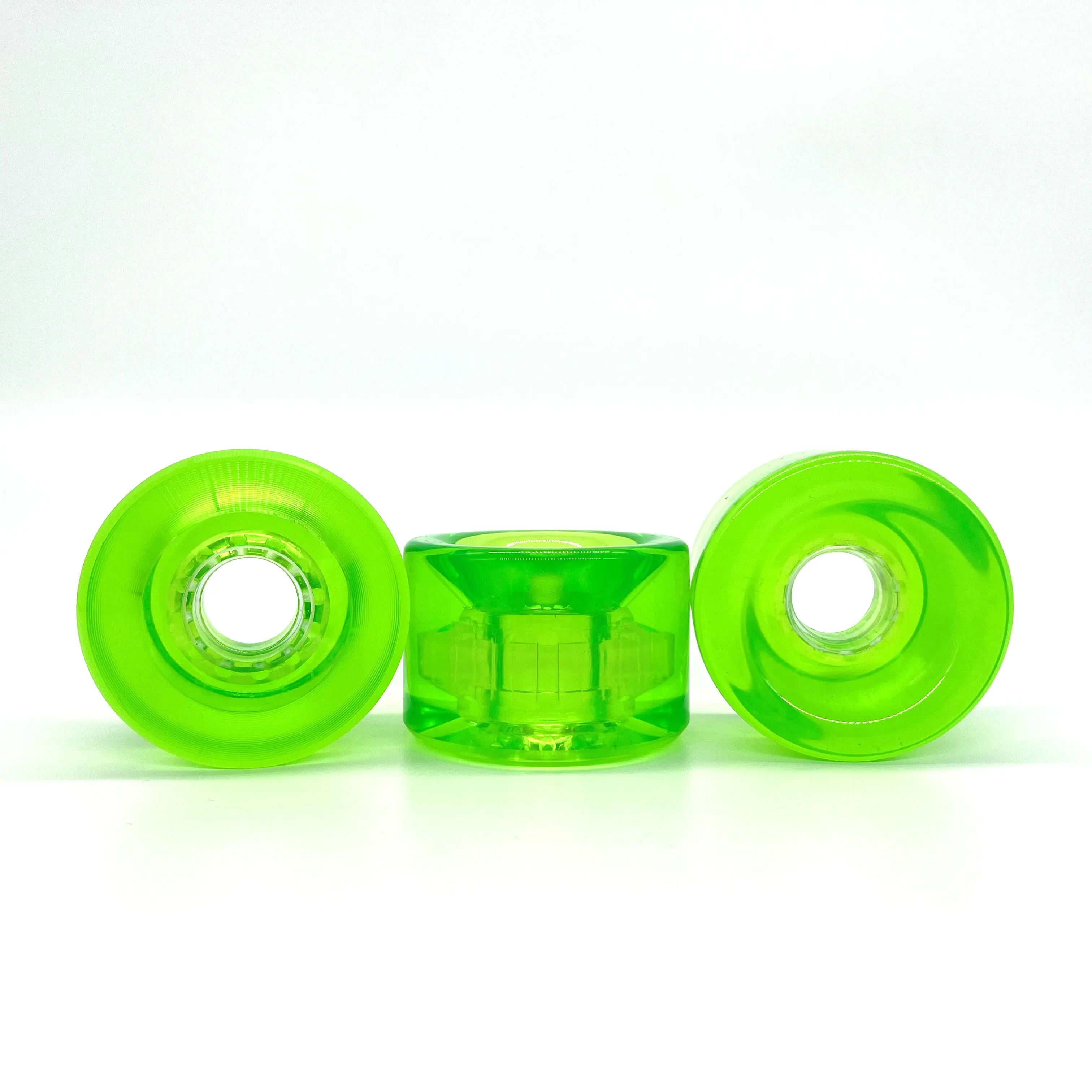 Factory Custom High Rebound Polyurethane Skateboard Wheels Stone Ground Polyurethane Skateboard Wheels With Bearings 65 mm 78A