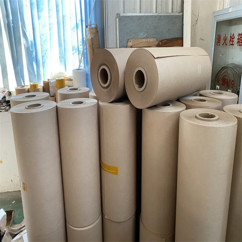 Factory Supply Kraft Paper Roll for Make Food Bags or Lunch Box Material Craft Paper PE Offset Printing Brown Virgin Paper