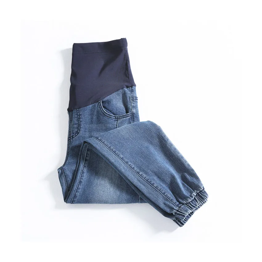 Высококачественные джинсы для беременных на все сезоны джинсы для беременных девять баллов прямые штаны для беременных