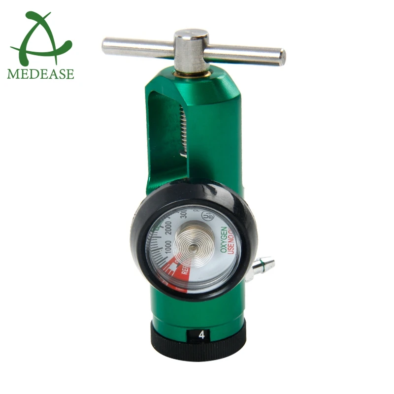 Click Style Cga870-UF Medical Oxygen Cylinder Regulator Medical Grade Cga 870 Oxygen Pressure Regulator With Diss Or Barb Outlet