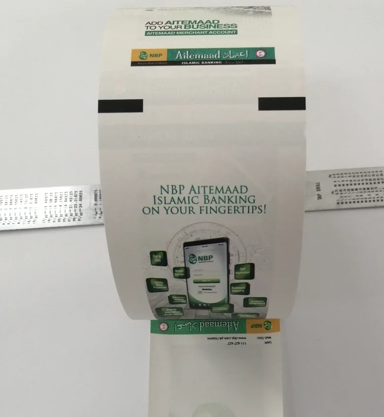 Hot Sale POS Printer Receipt Paper Roll ATM Thermal Roll 57mmx15m Size