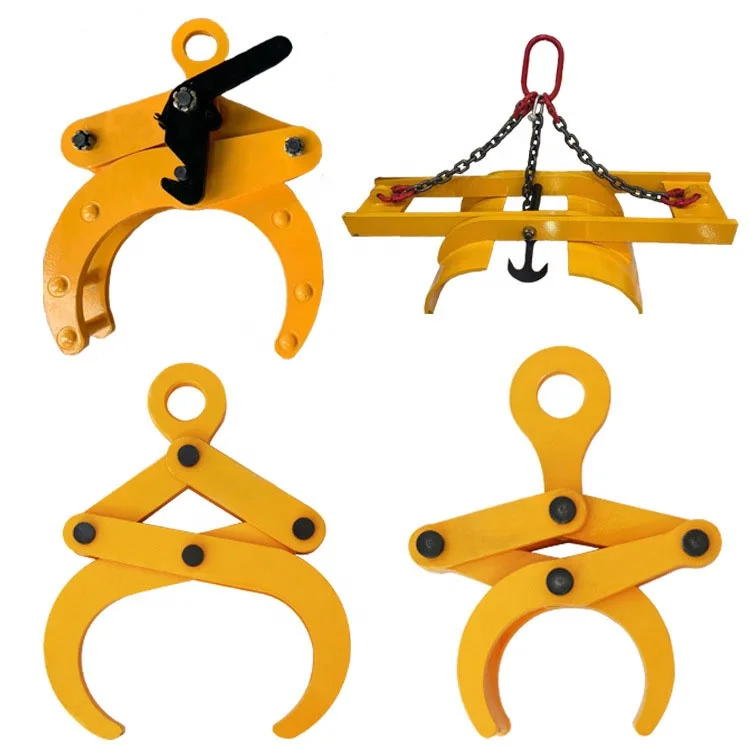 YG Handling Lifting Equipment 50-320mm Jaw Opening Round Steel Pipe Lifting Clamps for Bridge Crane