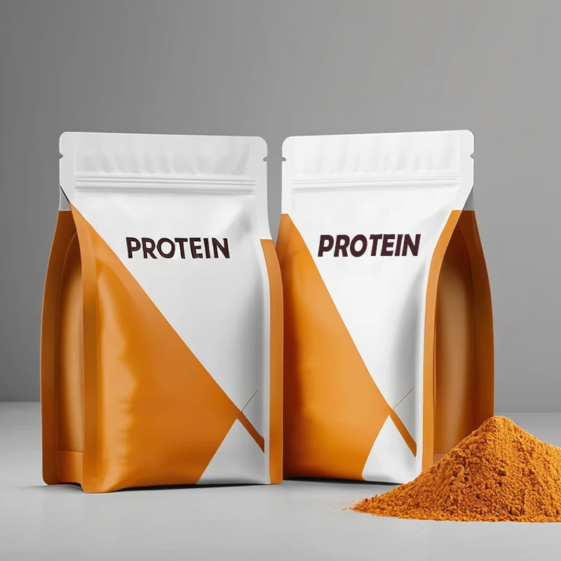 Custom Holographic Mylar Bag Zipper PET Plastic Food Pouch Packaging Protein Powder Pouch with Zipper