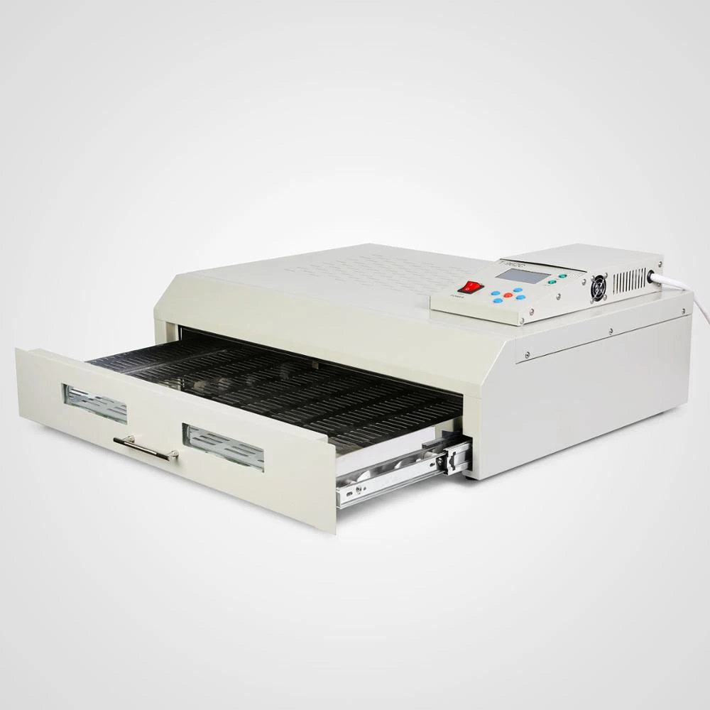 В наличии на складе SMD T962C небольшой настольный конвейер с обратным течением волновая паяльная печь для PCB Сварки SMT сборочный оплавления