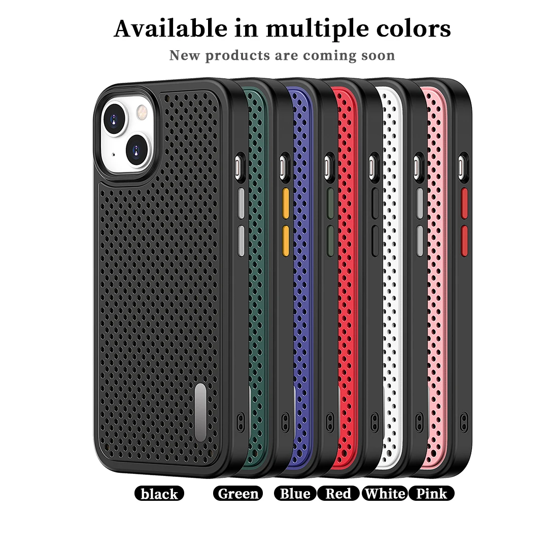 Summer Cooling Heat Dissipation Phone Cover For iPhone 13 Mini 13 13 Pro 13 Pro Max Anti Fall Back Case