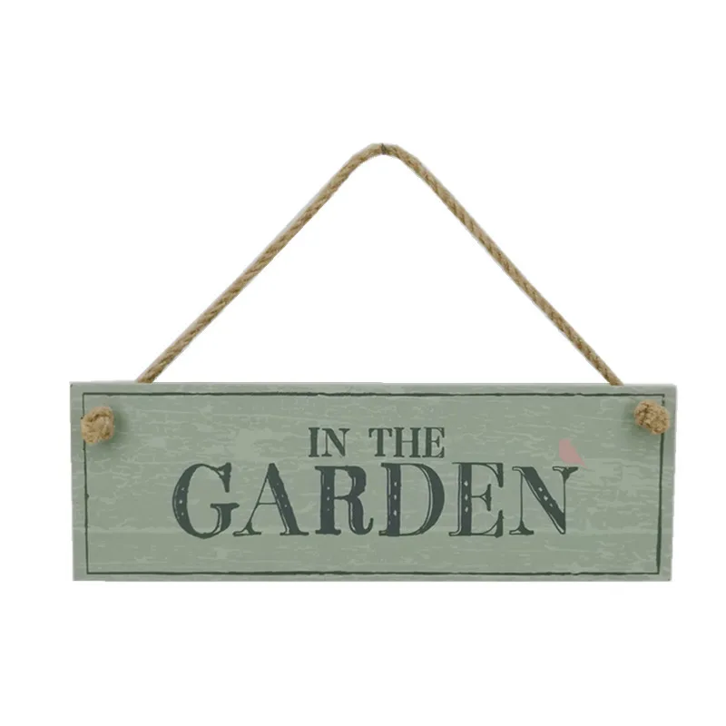 Rustic Wooden signs to home decorate walls  Hanging IN THE GARDEN For Farmhouse