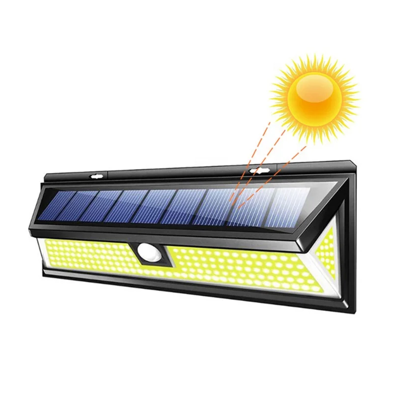 Brightenlux Manufacturer ABS Plastic 270 Degree Lighting Angel Most Powerful Wall Mount COB Led Solar Garden Light Sensor