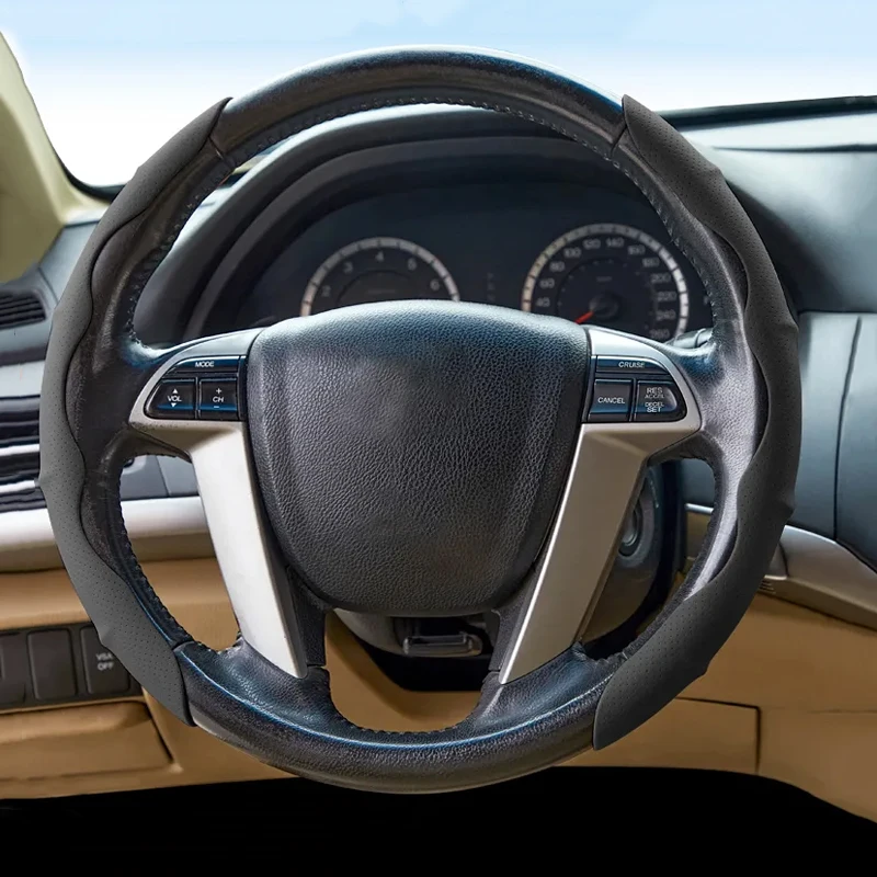 Аксессуары для автомобиля, украшение интерьера, Eccesorios para vehiculo, крышка рулевого управления автомобиля из натуральной кожи