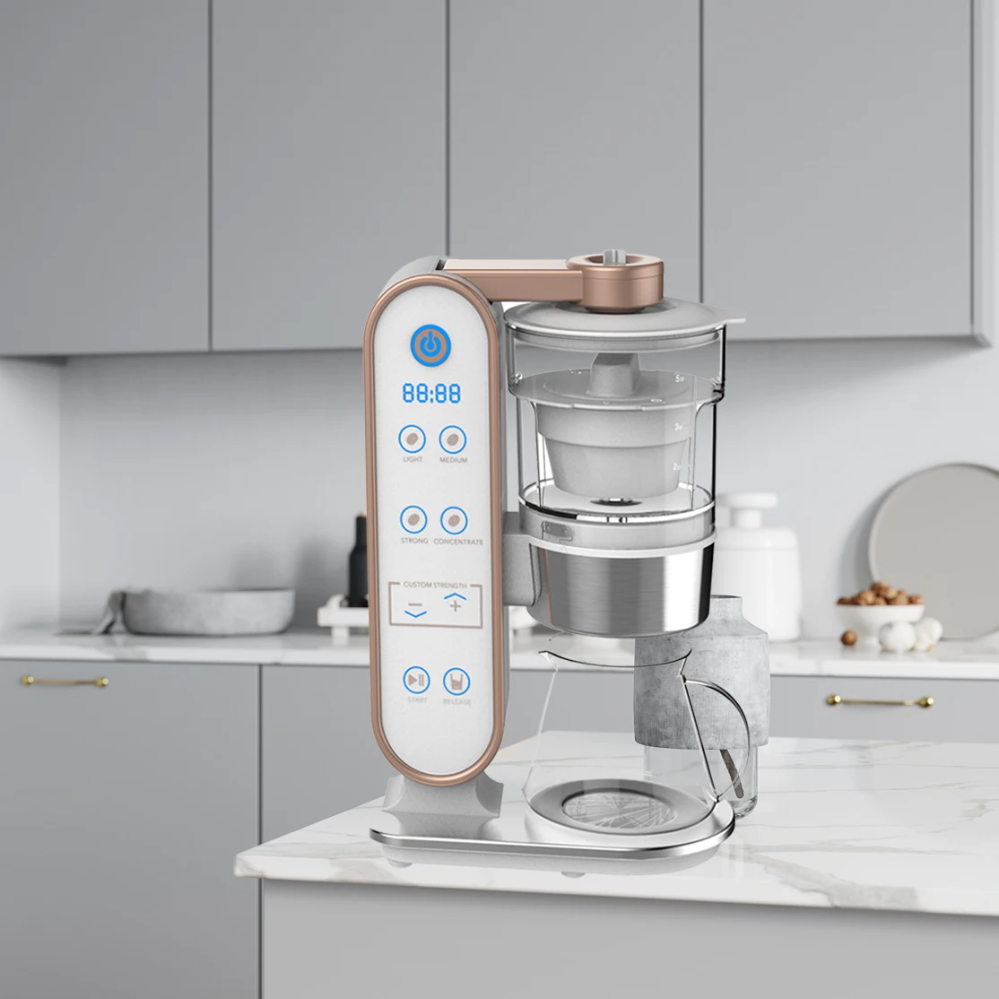 2024 New Multi-functional New Vacuum Brew Coffee Maker Machine For Coffee Powder Tea Coffee Bag Tea Bag