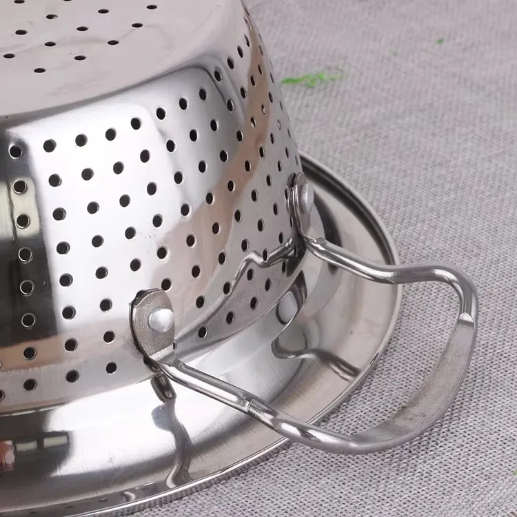 ZESHENG фабрика прямые продажи из нержавеющей стали двойное ухо Европейское рисовое сито для мытья овощей корзина с фильтром воды