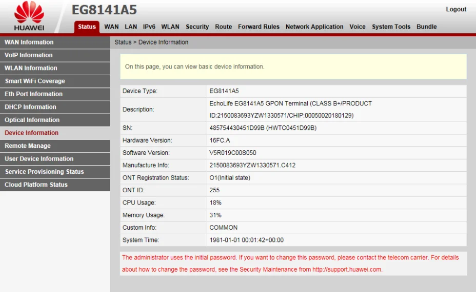 1GE 3FE + 1POTS + 2USB + WIFI 2.4G eg8141A5 huawei echolife eg8141a5,huawei router eg8141a5