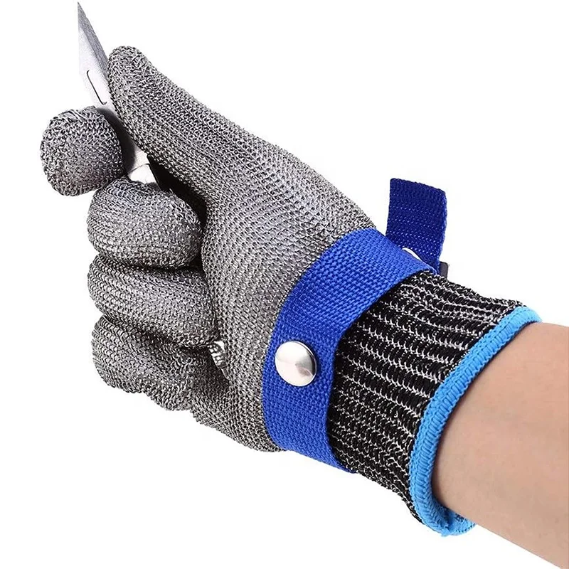 Cut Resistant Durable Rustproof Butcher Stainless Steel Mesh Metal Wire Cutting Protection Gloves