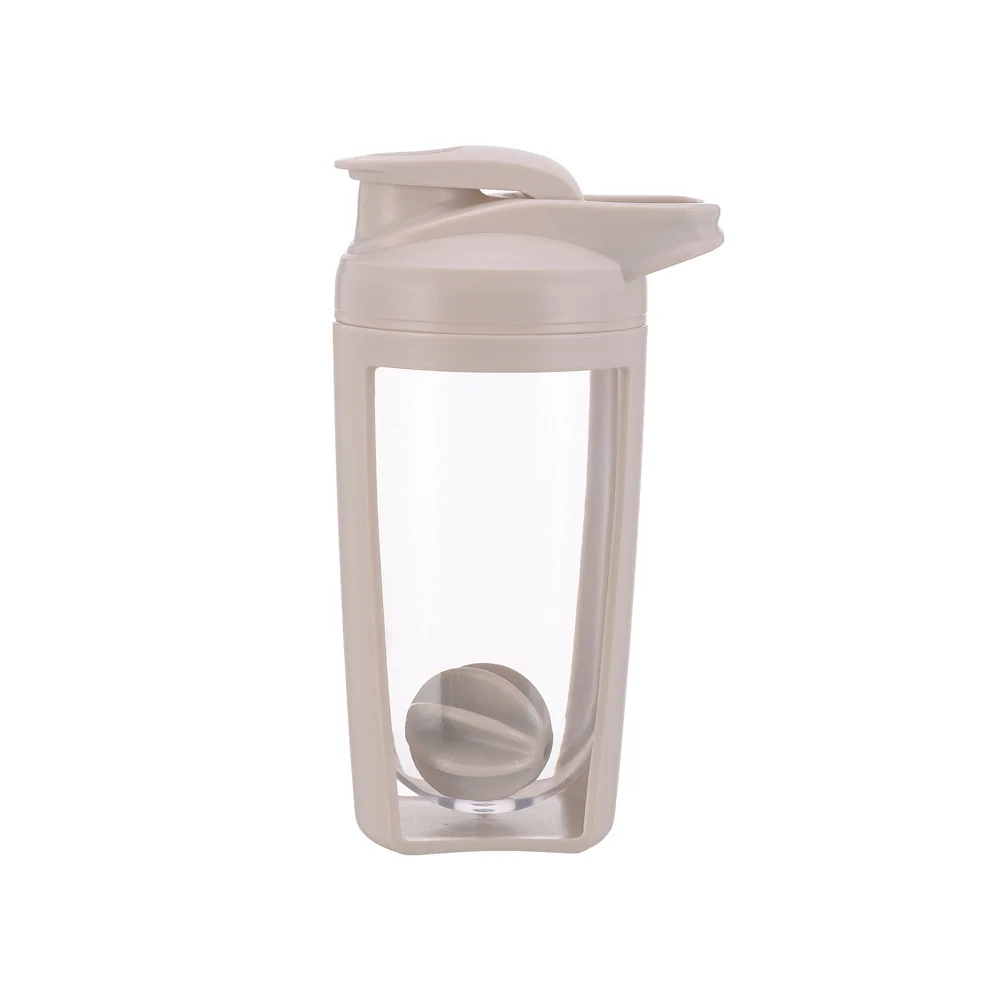 Customizable fitness sports protein powder shaker cup portable plastic stirring ball milkshake shaker cup