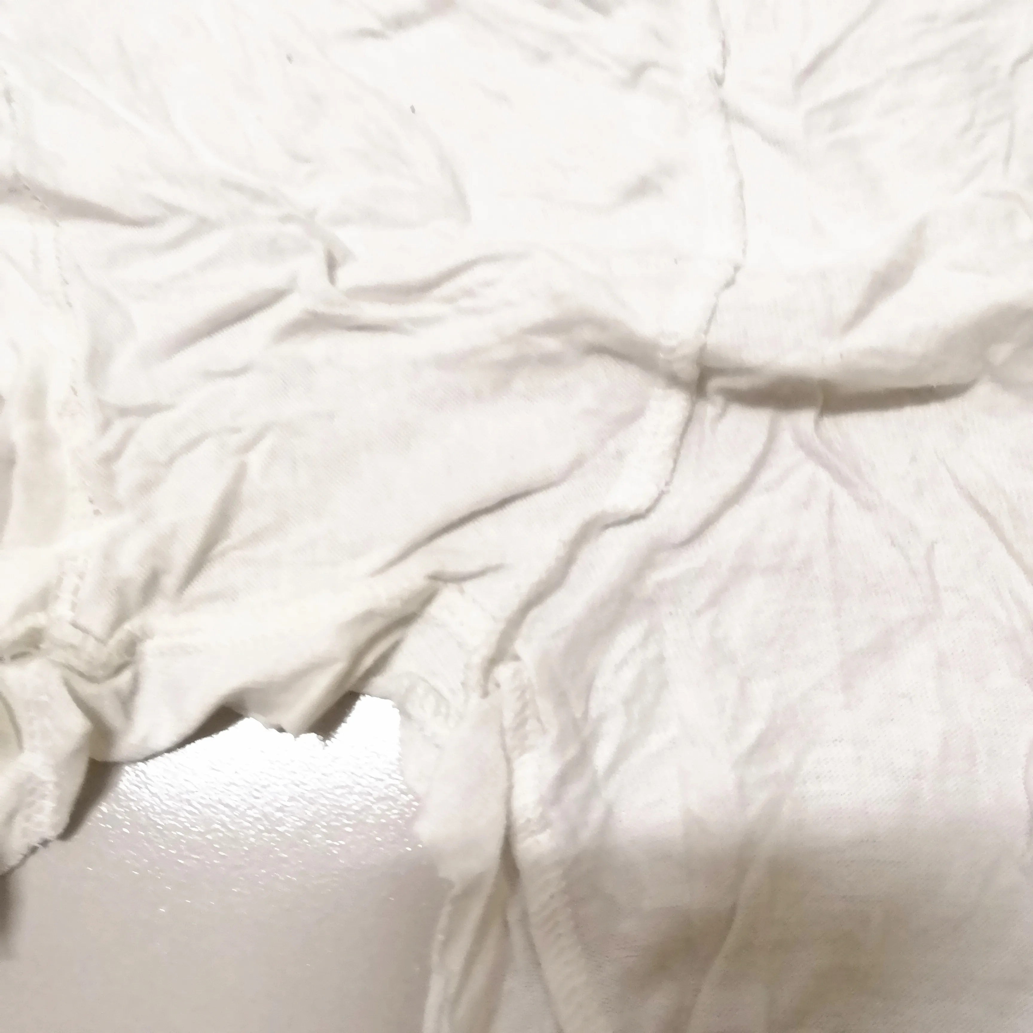 
hot selling wiping 100kg Super cleaning ability cotton white t shirt rags 