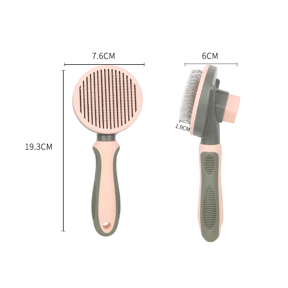 Pet Supplies Self Cleaning Dog Brush Pet Hair Remover Grooming Slicker Brush With Sticky Beads Cat Brush