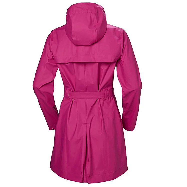 Женский непроницаемый длинный дождевик из искусственной кожи в британском стиле для взрослых