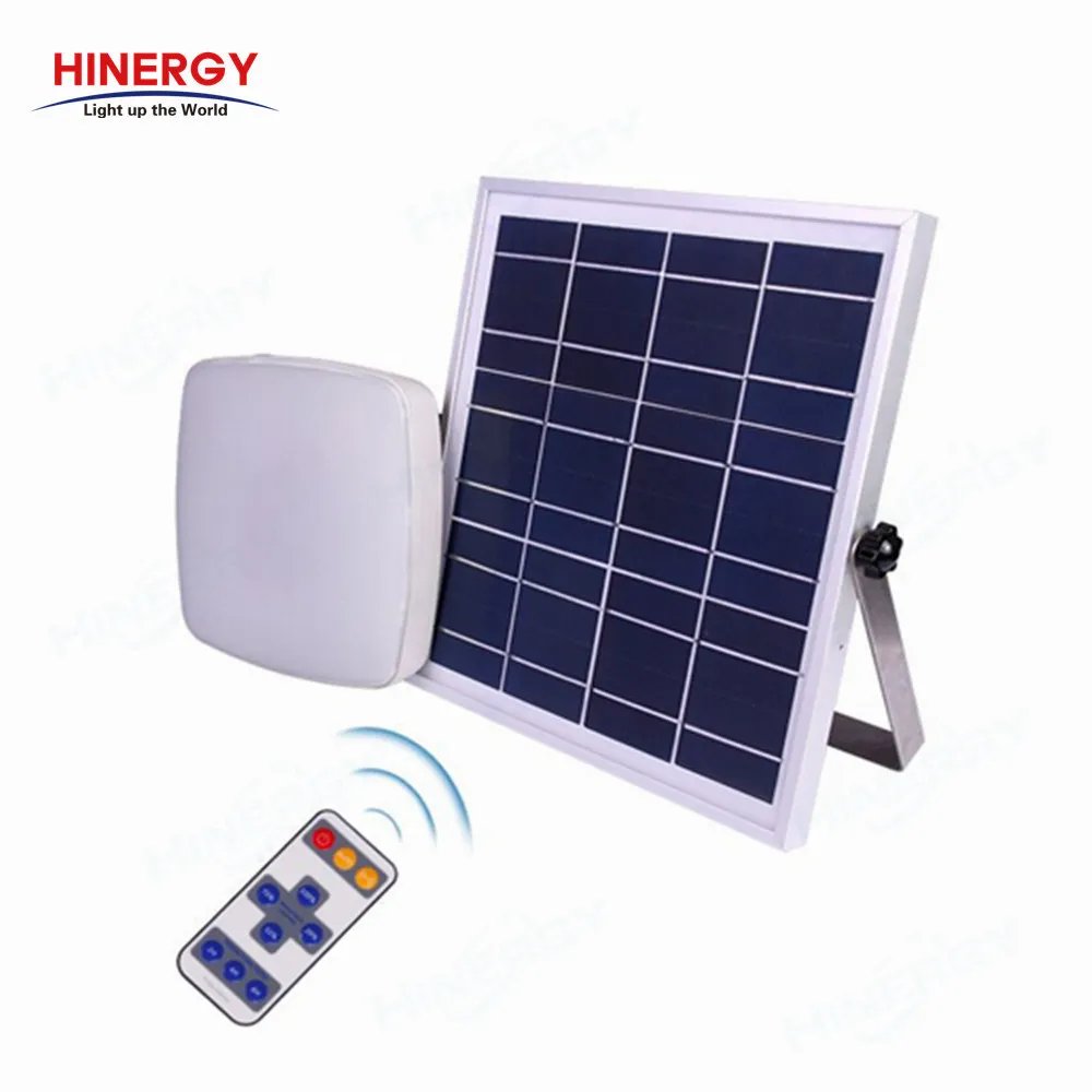 Solar Powered Indoor House Wall Square Led Light 12v Solar Ceiling Lights with Remote Controller