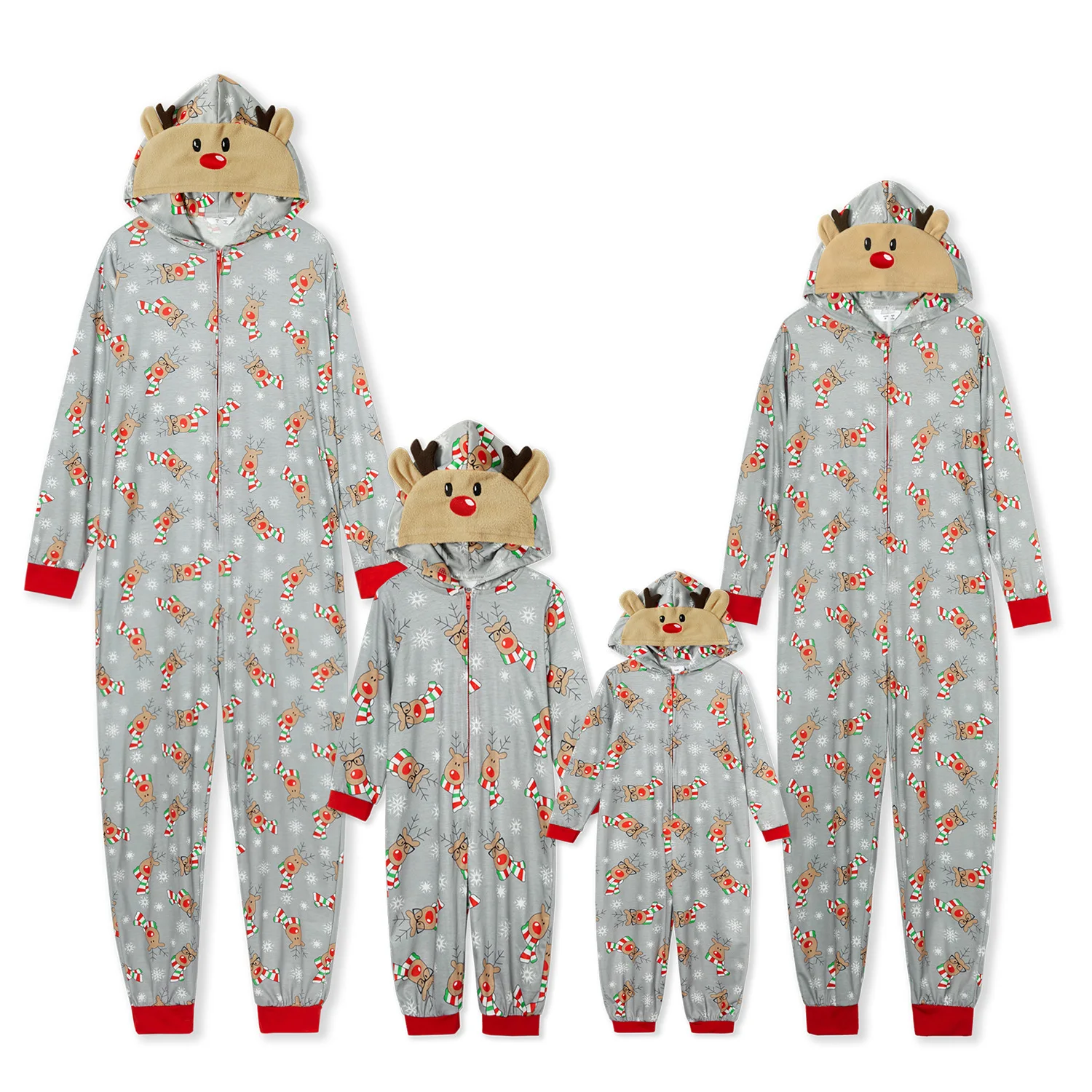 Family Pajamas Jumpsuit Matching Sets Christmas Pajamas Reindeer Family Christmas Onesie Pajamas