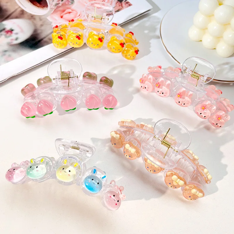 8cm New Spring Summer Fruits Haarklammer Fashion Plastic New Sweet Cute Shark Hair Claw Temperament Creative Girl Hair Accessory
