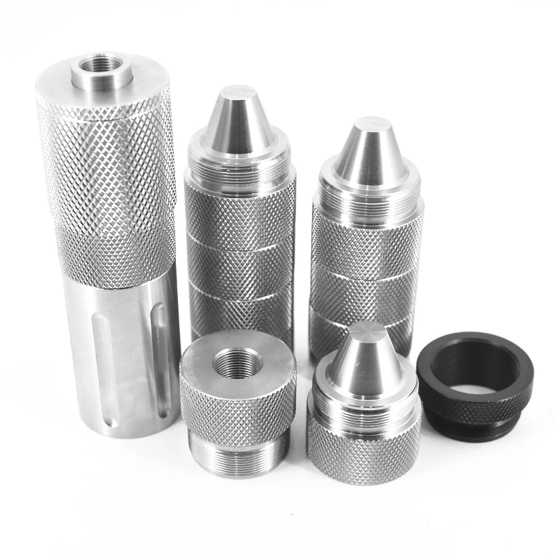 
10'L 1.58'OD 1/2x28 Stainless Steel Modular Solvent Trap 1.375x24 + External Recoil Booster Male to Female Nielsen Device 