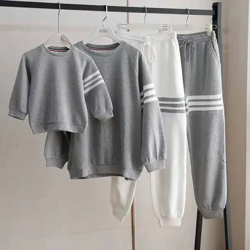
Spring autumn sports wear clothes casual wear mummy and me family clothing 