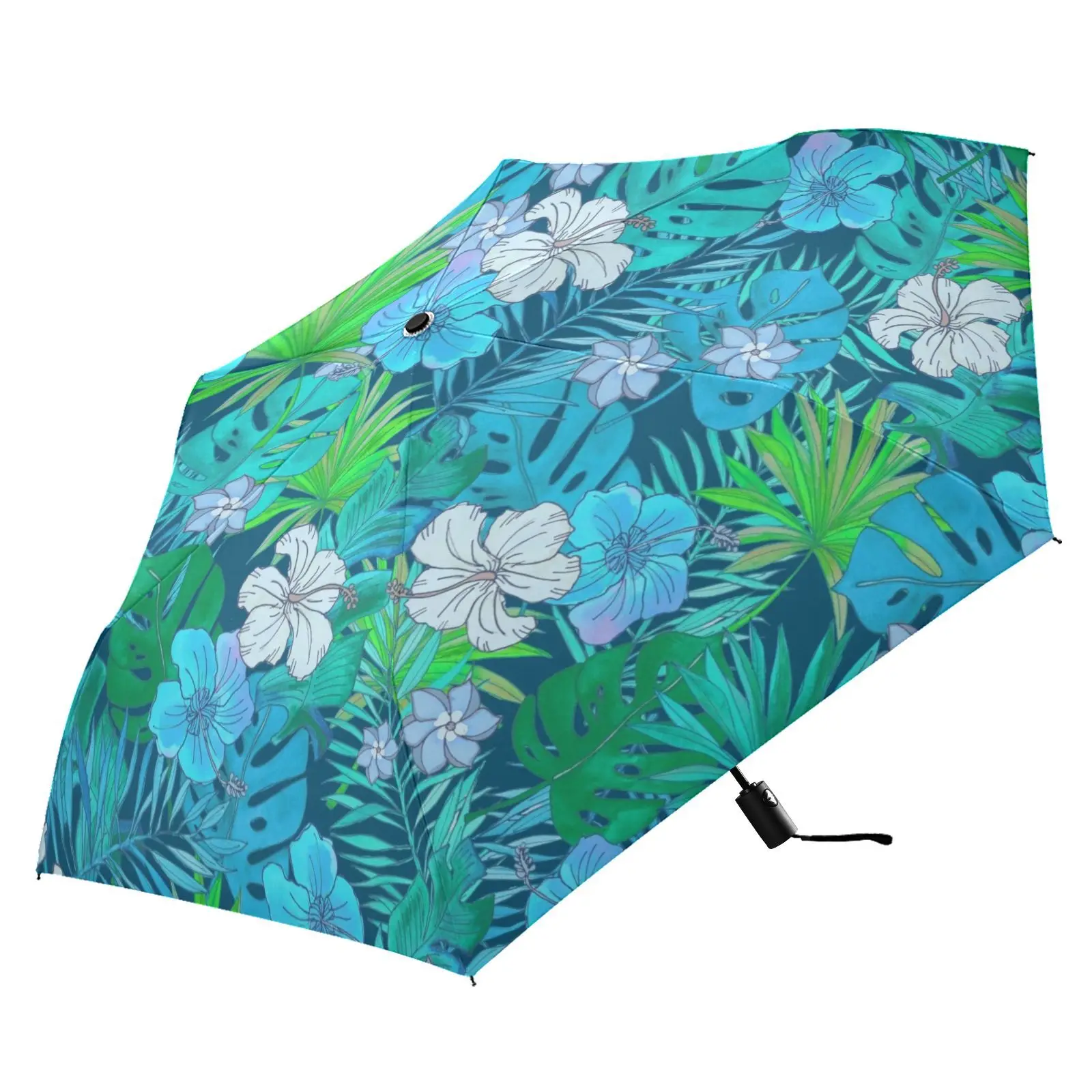 New Style Summer 3 Folding Automatic Rain UV Protection Custom Umbrella With Logo