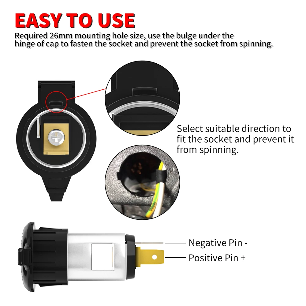 Factory price 12V / 120W Metal USB Car Cigarette Socket USB Car Charger Adapter