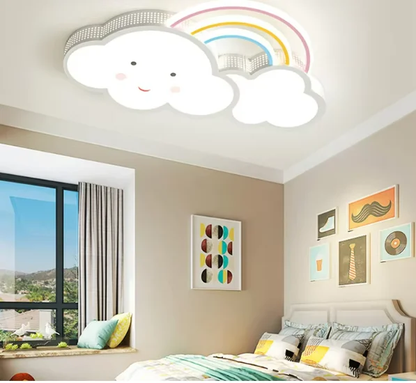 Ультратонкий акриловый светильник для детской комнаты с мультяшным облаком Креативный светодиодный потолочный спальни кабинета железный современный