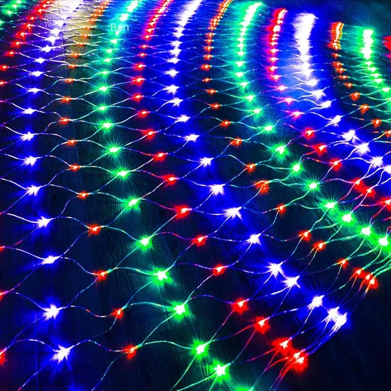 Factory spot waterproof fishing net lamp Christmas holiday decoration 200led outdoor light string project lighting star lights