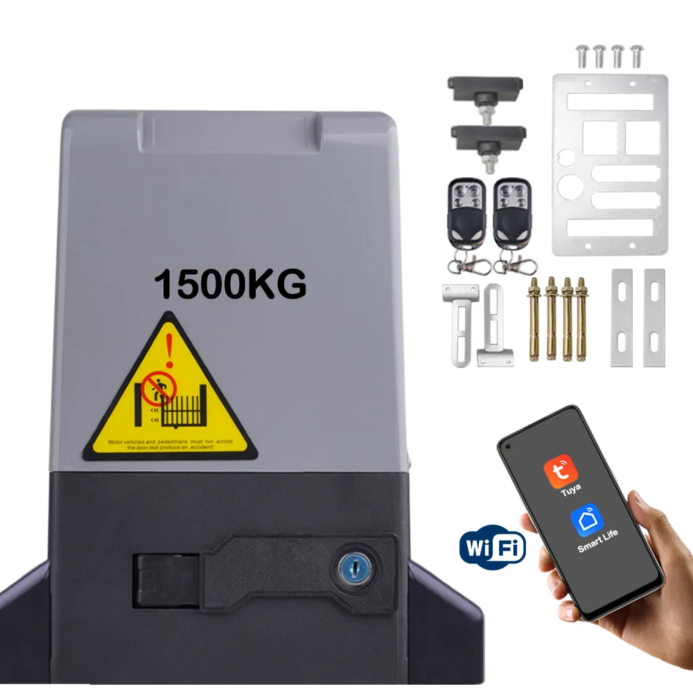 Special 750W 220V Tuya control magnetic limit sliding door motor customized logo for 1500kg sliding gate open