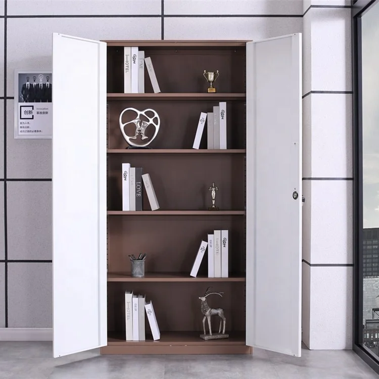 2022 Popular Metal Two Swing Door 5 Shelves Steel File Cabinet or Cupboard
