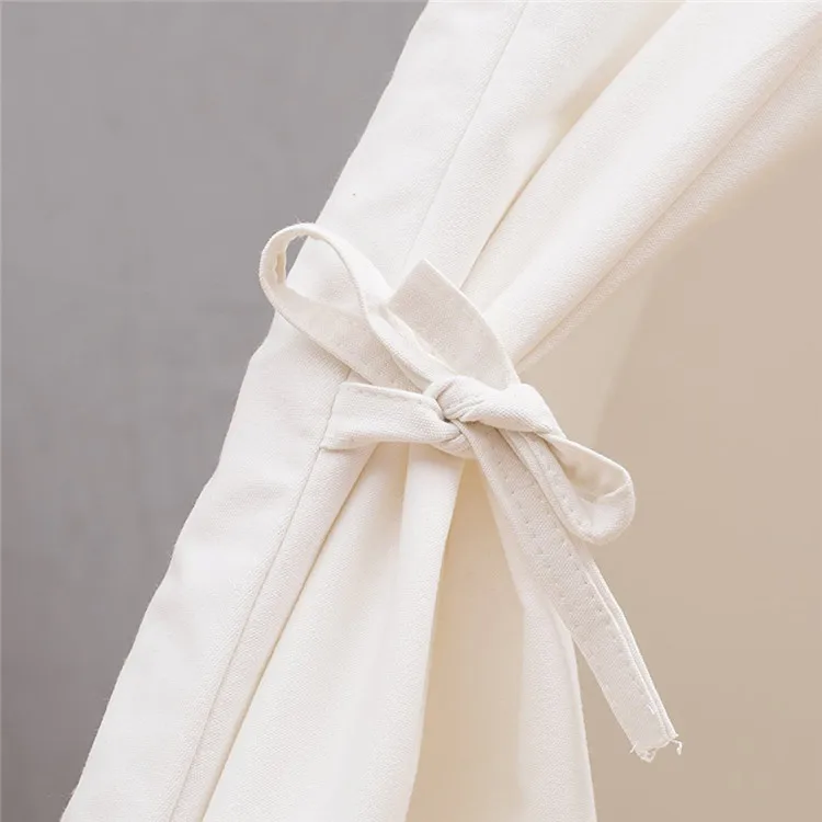 Suitable for boys and girls aged 3-8 having party pure cotton canvas for white Teepee