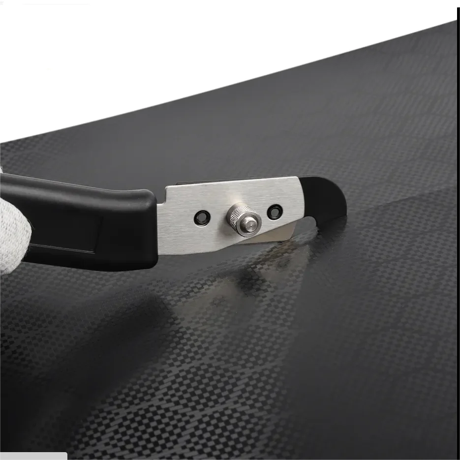 ZY Sales promotion Wrapping Film Pull Cutter Plastic Handle Safety Cutter Knife With Coating