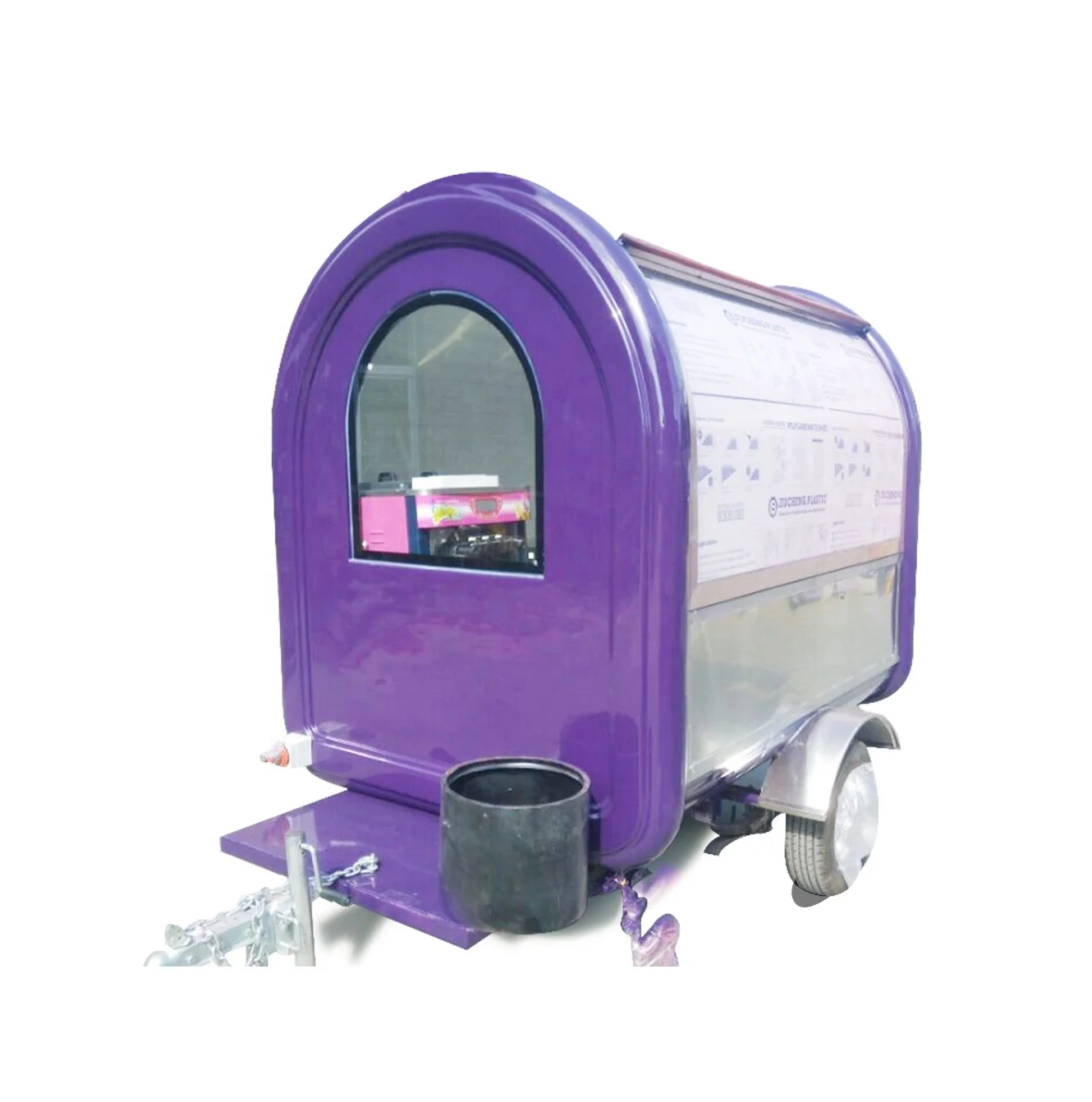 Customized Mobile Ice Cream Coffee Hot Dog Fast used Food Trailer