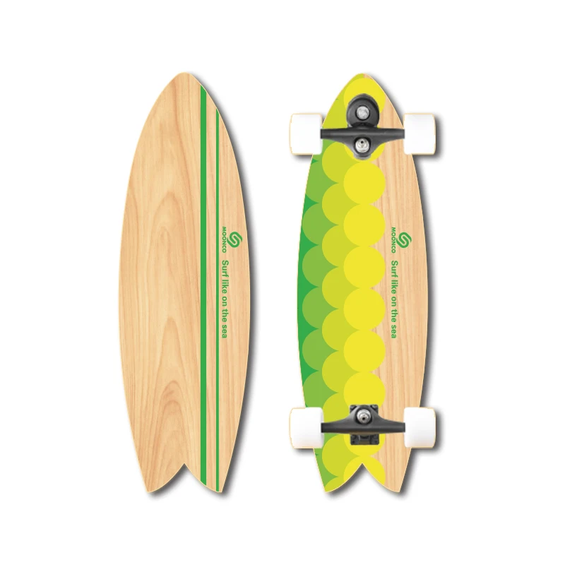 Canadian Maple Green Color Cruiser Surfskate Slide Surf Skate Board Deck Surf 32 with Low Price
