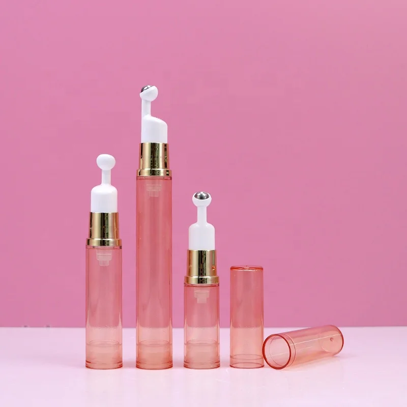 Wholesale 5ml 10ml 15ml Custom Pump Color AS PP Plastic Airless Roller Bottle For Eye Cream Serum