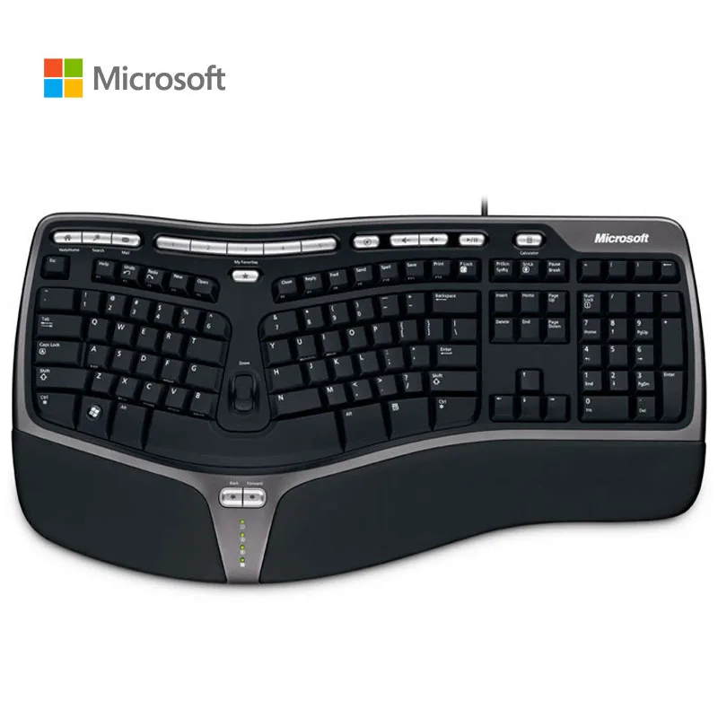  Microsoft 4000 клавиатура эргономичный дизайн мультимедийная изогнутая Проводная английская ПК