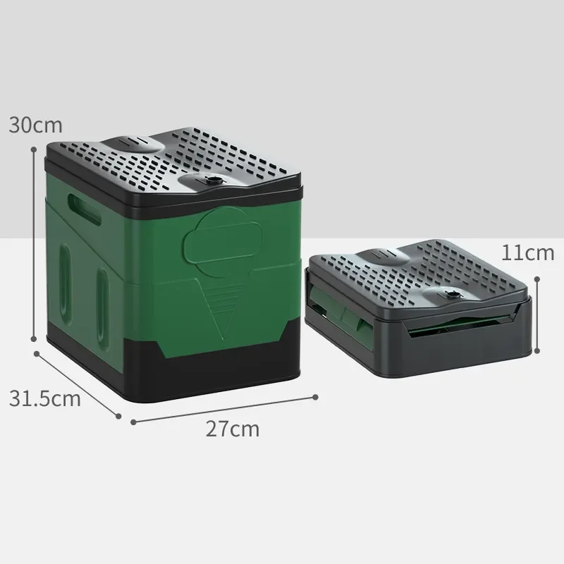 Outdoor Camping Washable Plastic Potty Integrated Bucket Self Driving Foldable Toilet Portable Camping Toilet with Cover
