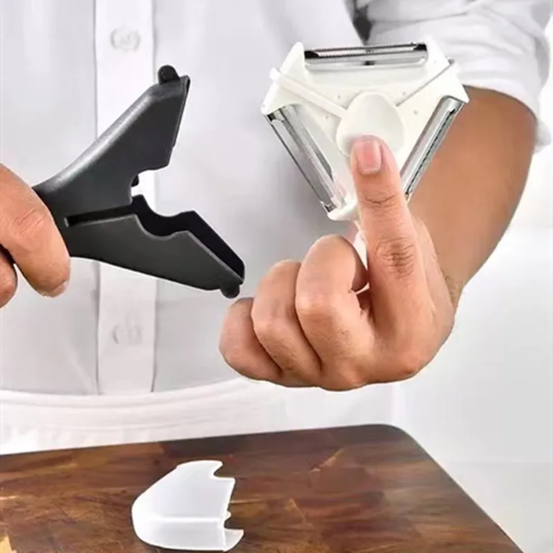 Hot Selling Kitchen Gadget Tools 3 In 1 Multi Function Stainless Steel Blade Manual Vegetable Cutter