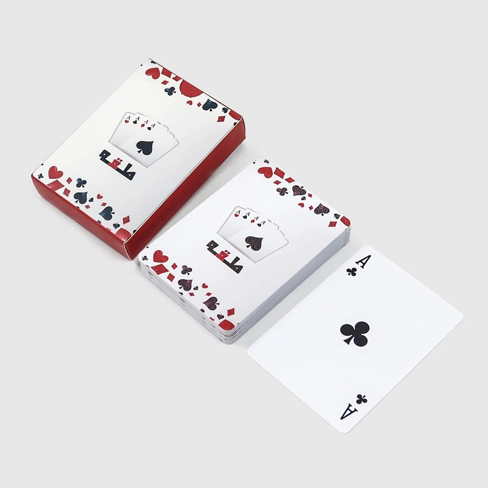 Custom printed waterproof plastic coated playing poker cards