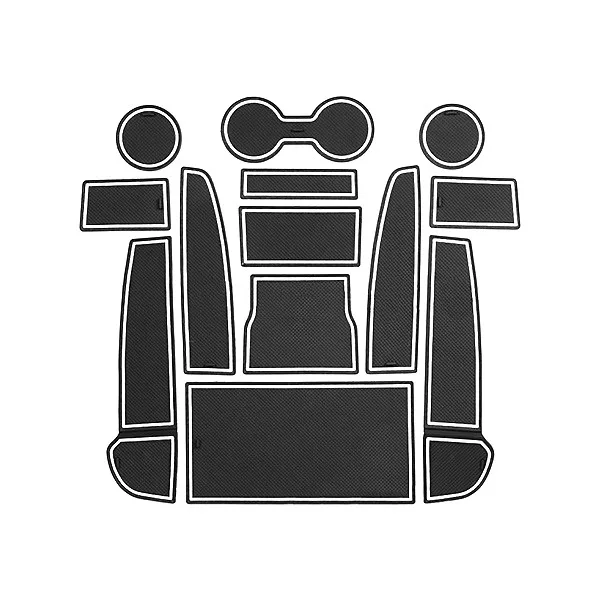 
White Color Sale Center Console Mats Cup Holder Liner for 2017 2018 2019 Model 3 15pcs in 1 per set 